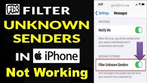 Filter Unknown Senders Not Working on iPhone in iOS 16 iOS 15.6.1