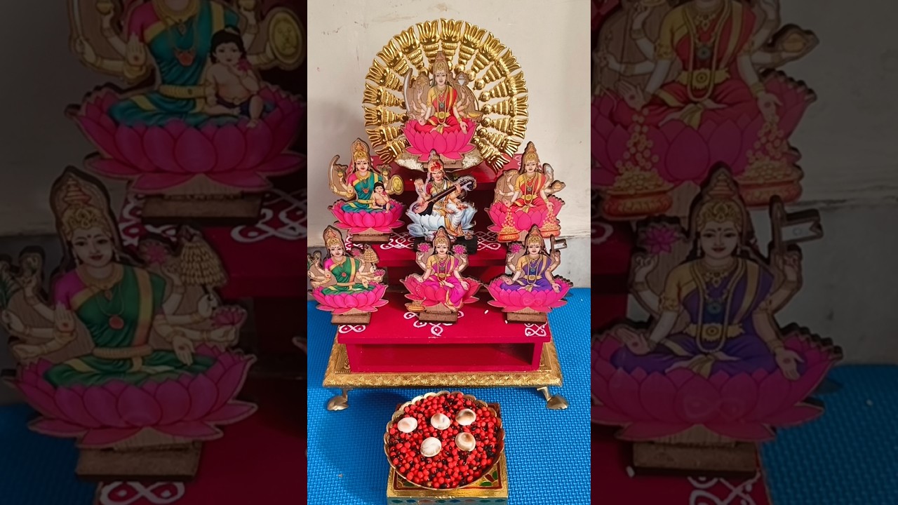 Ashtalaxmi set & Ashta Lakshmi Wooden Stands pooja items