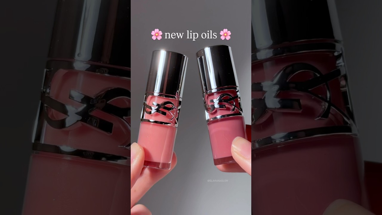 YSL loveshine plumping lip oil glosses in lucky moonstone and nude lavalliere 🌸 