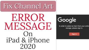 How to Fix YouTube Channel Art Error on iPad and iPhone  || YouTube Channel Art Error on iOS 2020