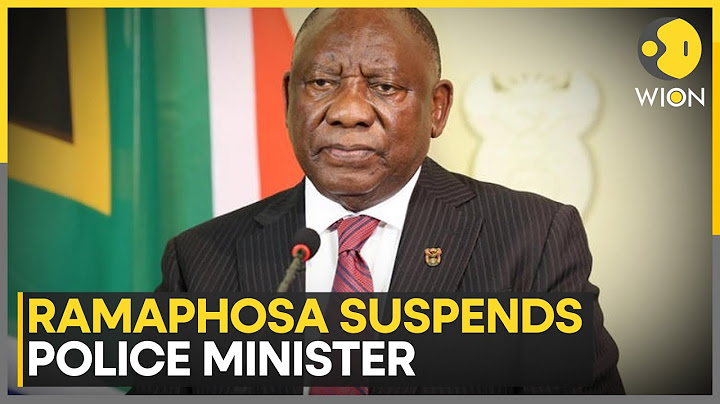South Africa: Police Minister Suspended Over Crime Links | Ramaphosa Announces Probe | WION