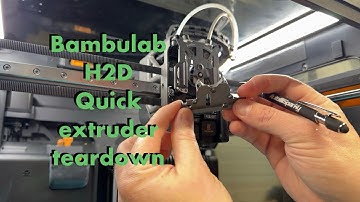Bambulab H2D partial extruder teardown - blockage repair