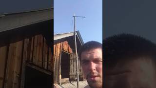 меняю штангу для тв антенны #дом #тв #антенна #антенны #цифровоетелевидение #своимируками