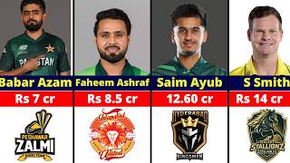 PSL Auction 2026 – Most Expensive Players List | Steve Smith 14 Crore | Full Team &amp; Price Breakdown