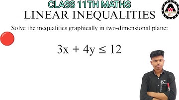 Solve inequalities graphically in two-dimensional plane 3x + 4y ≤ 12 || Worldeez Academy