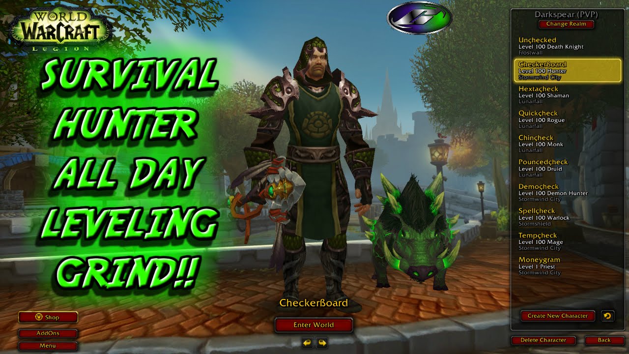 World of Warcraft Legion Leveling Grind Day 1 YouTube