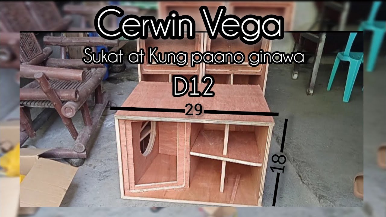 Cerwin Vega d12 sukat at Kung paano ginawa!! | HARD BASS | sukat tutorial