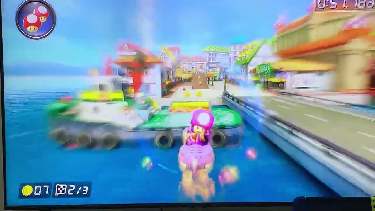 Mario kart deluxe 8, baía do toad, toadete