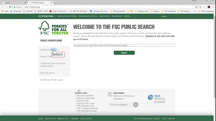 Checking FSC Certificate Code