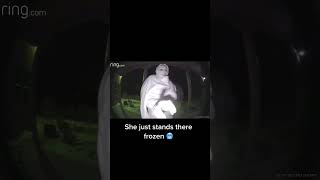 Very Creepy Ring Cam Footage Caught 😳 #horror