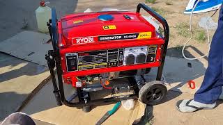 Turning on New Ryobi Generator using start button