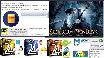 DICAS 1965 PUBLICA WINDEV ACBR 99 ACBRLIB 9 OPCAO EXCLUIR EMAILS ANEXOS