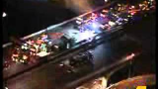 Unedited Aerial Video: I-95 Tractor-Trailer Crash