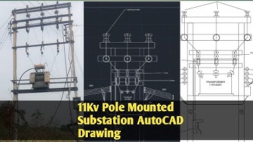 11Kv Pole Mounted Substation Electrical AutoCAD Drawing