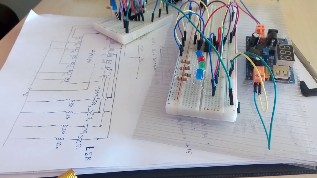 Four bit Counter Implementation - YouTube