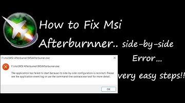 MSI After Burnner side-by-side error ||  Fix very Easily ||  100% guaranty fix..