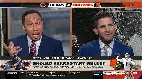 First Take   Stephen A  reacts to Bears to start Justin Fields in Week 3 vs Browns