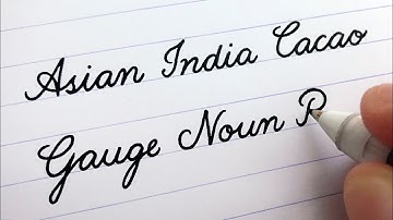 Cursive Writing - Words (A to Z) |  For Beginners