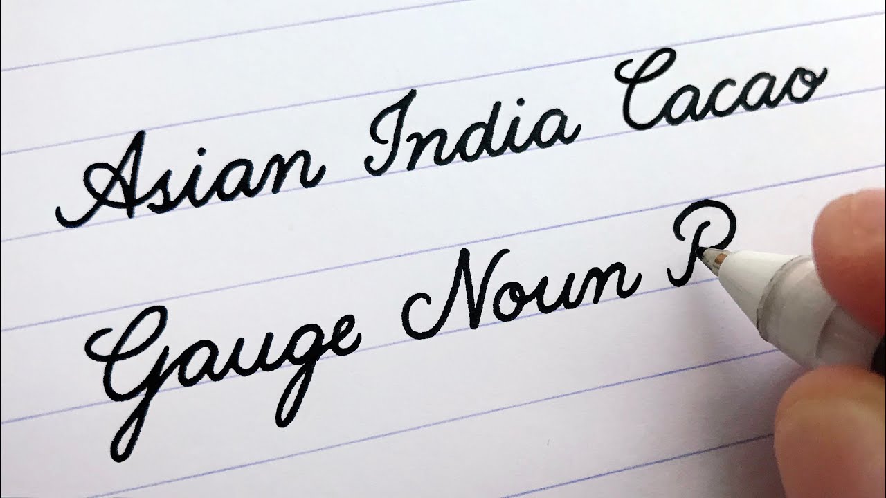 Cursive Writing - Words (A to Z)  For Beginners