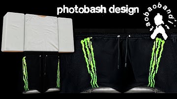 photobash roblox design realistic monster energy sweatpants