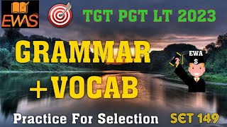 UP TGT PGT LT 2023 : LANGUAGE PRACTICE SET 149 {GRAMAR + VOCAB 6000 MCQS } @EnglishWithArvindSir
