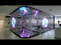 Muxwave holographic transparent led screen 3d led display wall digital sign signage for window