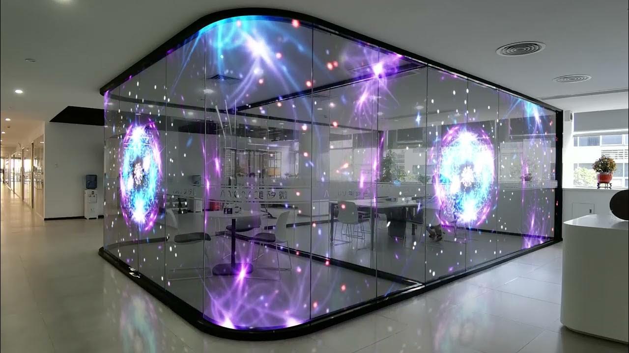Muxwave holographic transparent led screen 3d led display video wall