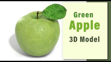Green Apple Fruit 3D Model | @PROmax3D