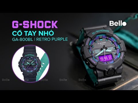 Video Đập hộp G-Shock cổ tay nhỏ GA-800BL màu Retro Purple - youtube