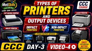 CCC Day-3 Video-4 | Types of Printers and Output Devices