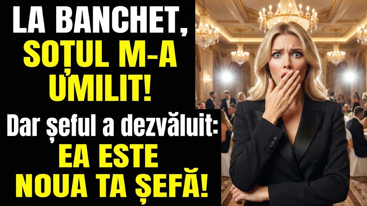 „Soțul mi-a INTERZIS să ies din BUCĂTĂRIE la banchet — și deodată ȘEFUL FIRMEI a anunțat. «Ea e...