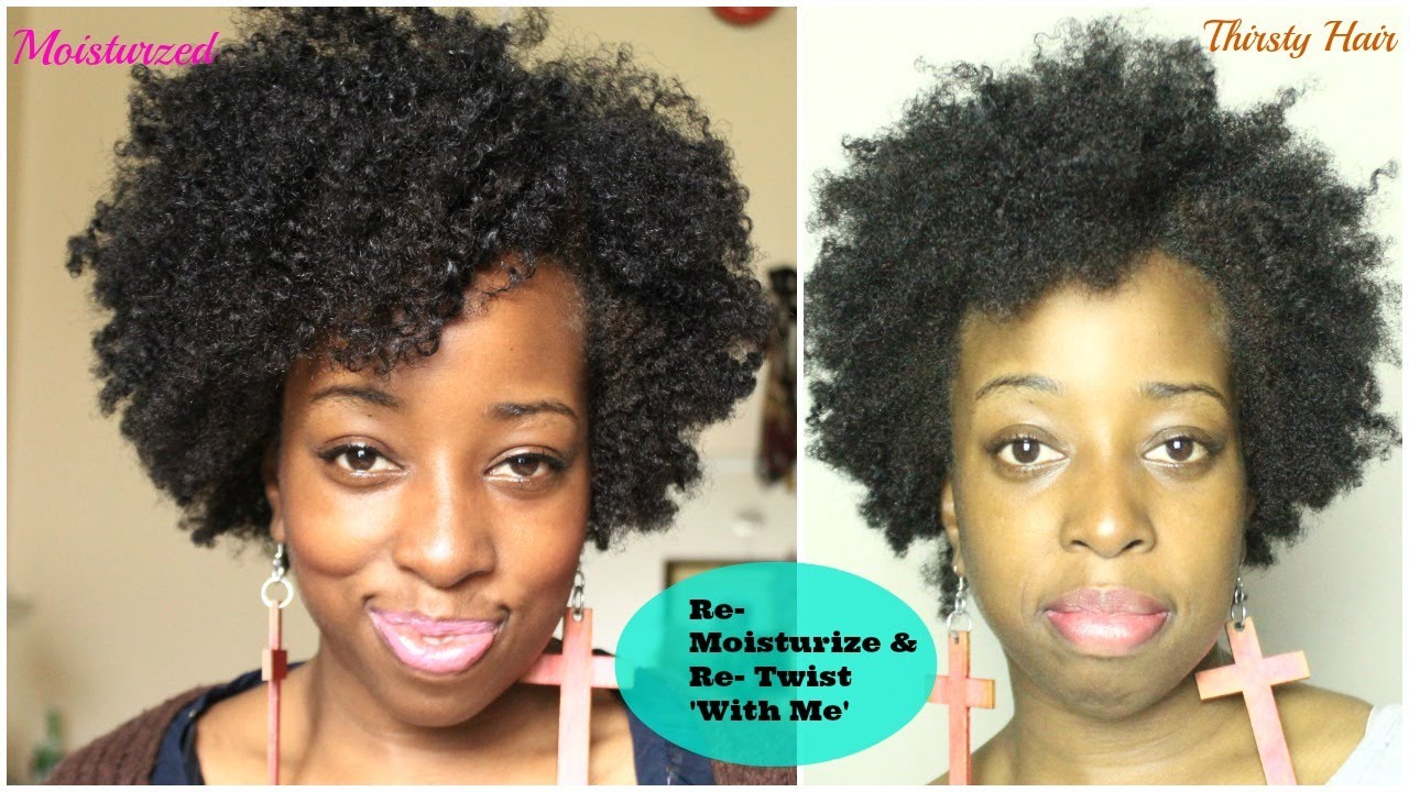 Re Moisturize and Re twist with me. 4c hair. - YouTube