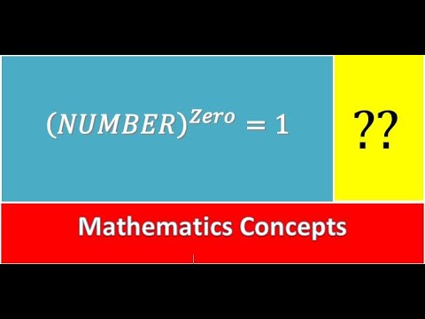 How any Number raise to power "0" equals 1 ?? 