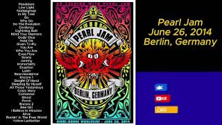 Pearl Jam June 26, 2014 Berlin Germany Full Show LIVE Music Concert Alternative Grunge Set Lightning