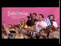 Gorgi asking Lordi (Finland, winner's Press Conference, Eurovision 2006, Athens, Greece)