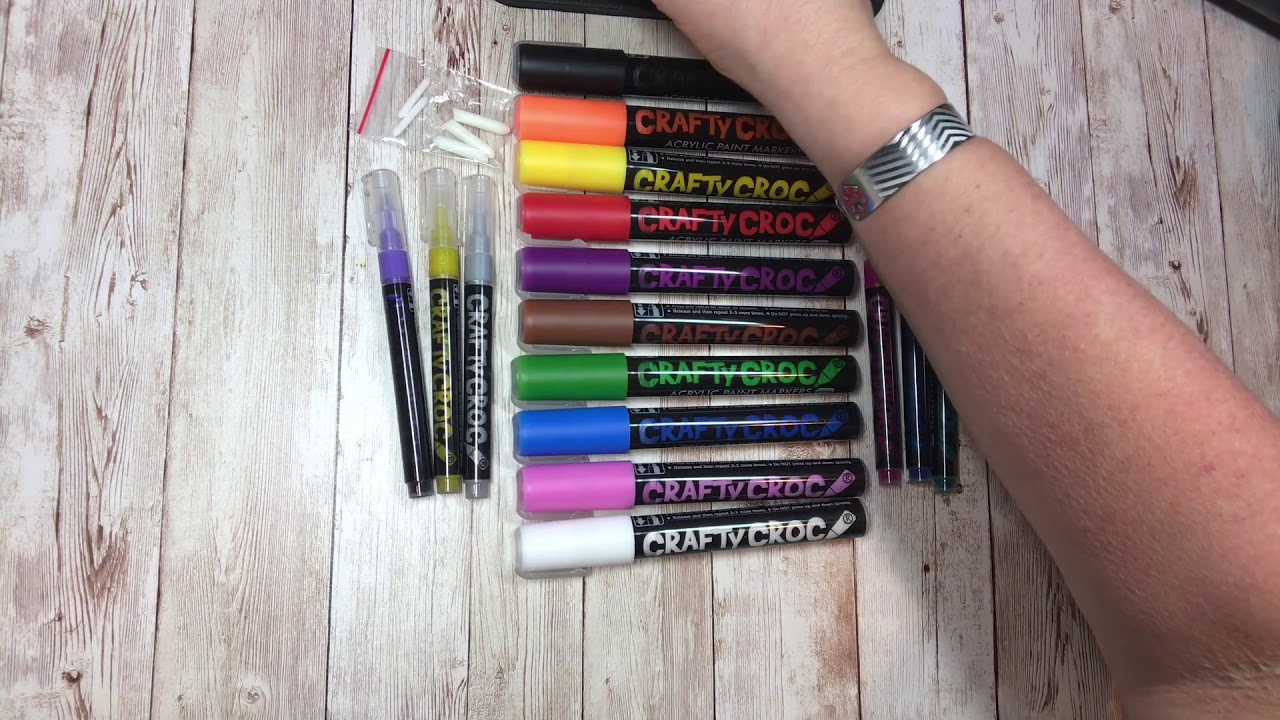 Crafty Croc Acrylic Paint Markers Unboxing and Getting Started