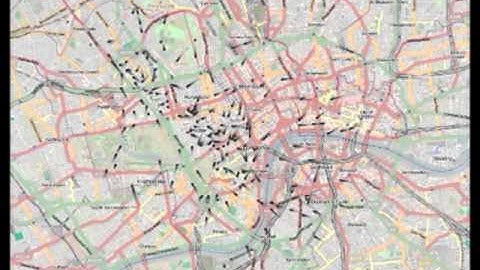 Visualising London Bike data in Processing