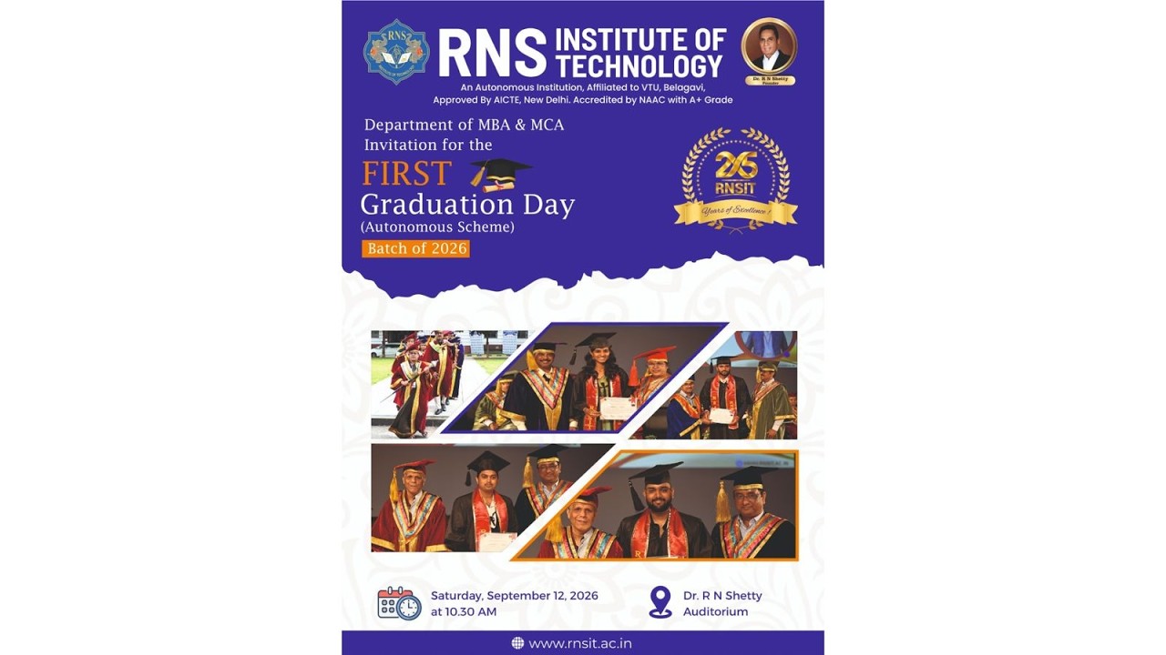 RNSIT Graduation Day 2026 | Live Ceremony | MBA & MCA Batch of 2026