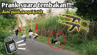 Prank Suara Tembakan - Auto Panik Sampai jatuh