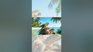 🐢🦜 เต่ากับนกแก้ว #funnyturtle #turtloop #animation #shorts  #loopvideo