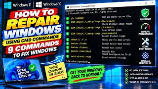 How to Repair Windows 11 & 10 Using CMD Commands | 9 Commands to Fix Windows