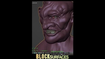 Short Blender Addon Blocksurfaces: Giant head blocking and sculpting #blender3d, #zbrush, #addon