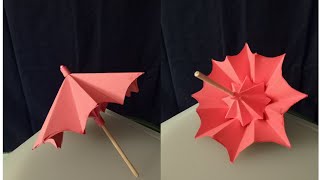 كيفية عمل مظلة ورقية ❤