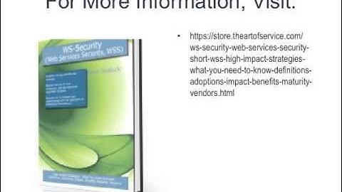 WS Security  Web Services Security  short WSS   High impact Strategies   What You Need to Know  Defi