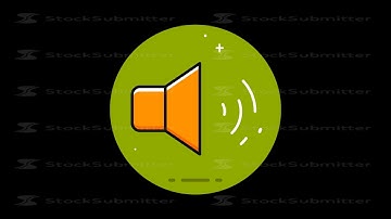 Sound Premium flat icon animated with alpha channel