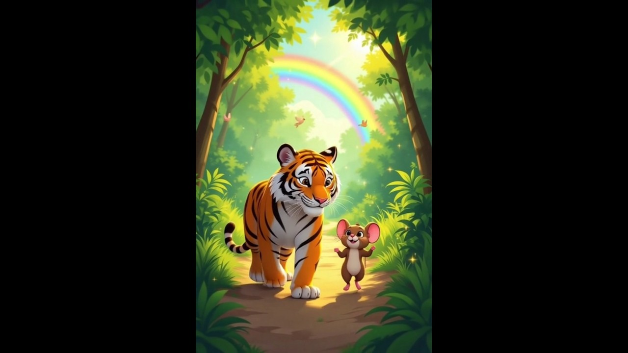 Tiger aur Mouse ki anokhi dosti!Short adventure story for all ages