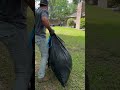 Satisfying Leaf Cleanup Transformation 🍂 | Clean Yard Reset #lawncare #beforeandafter
