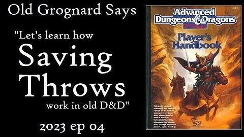 AD&D 2nd Edition: How Saving Throws Work