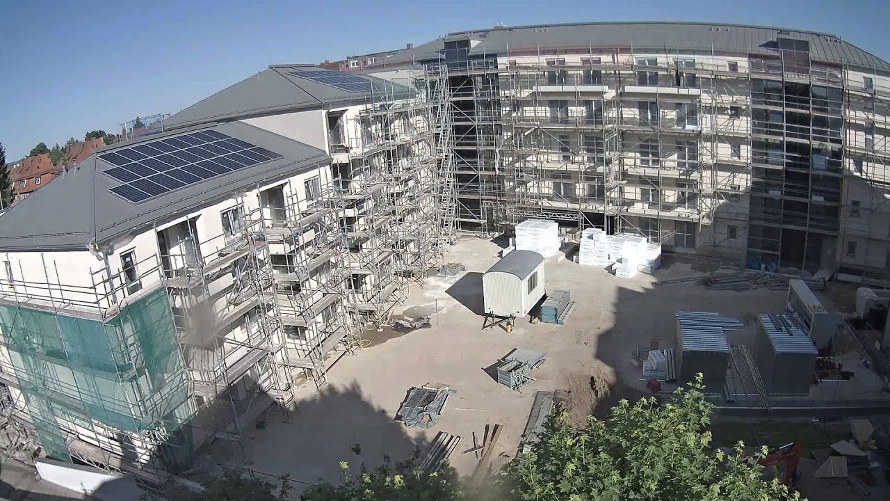 Zeitraffer-Video Baustelle Wohnanlage Wiesenstraße, Fürth