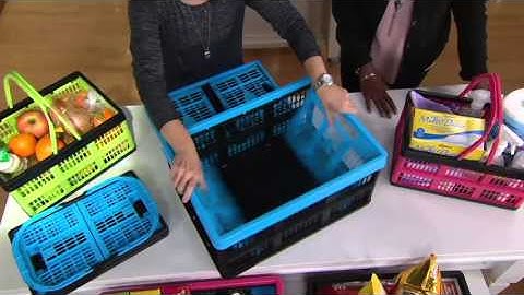 Clever Crates Set of 3 Collapsible Multi-Use Storage Crates on QVC